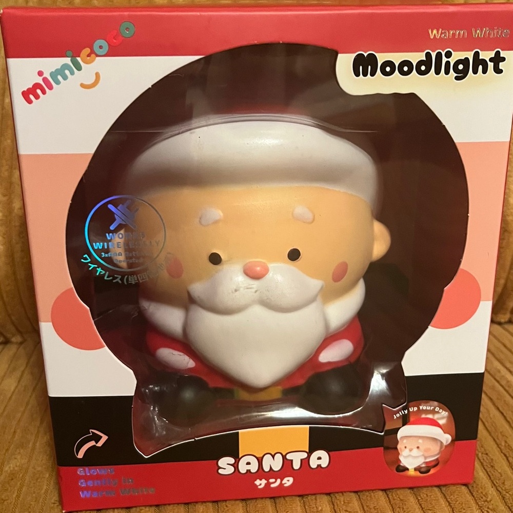 Mimicoco Santa Moodlight - Glows Gently In Warm White Light NIB